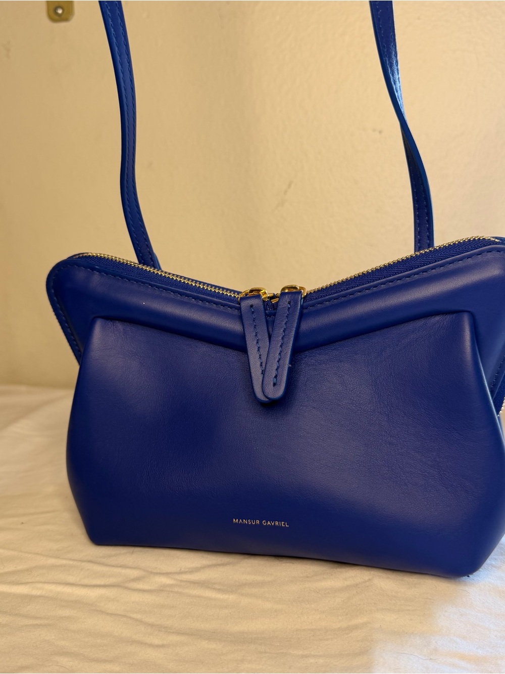 Mansur Gavriel Cobalt Blue Mini M Frame Crossbody Bag - Unworn - Picture 4 of 5